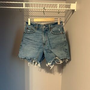 Abercrombie & Fitch Denim Dad Shorts High-Waisted